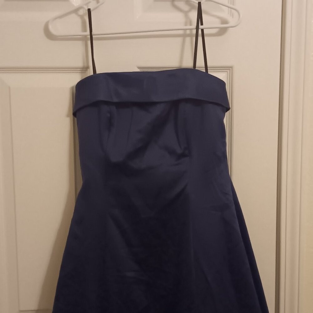 Urban Girl Nites Strapless Midnight Blue Prom Dress with Sash